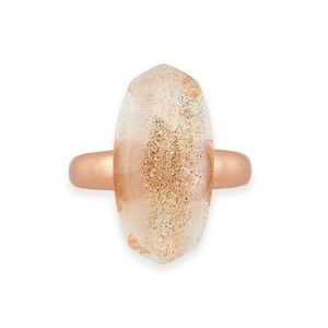 KENDRA SCOTT DANI ROSE GOLD COCKTAIL RING IN GOLD DUSTED PINK ILLUSION 💖